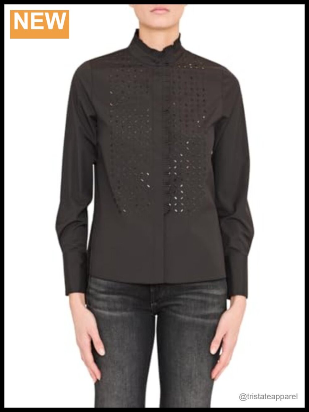Women's Printed Cotton Blend Long Sleeve Blouse